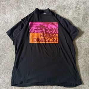 Harley-Davidson Black Tee with Vibrant Graphic